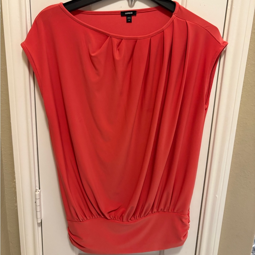 Express Coral Sleeveless Blouse